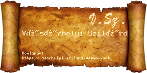 Vásárhelyi Szilárd névjegykártya