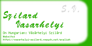 szilard vasarhelyi business card